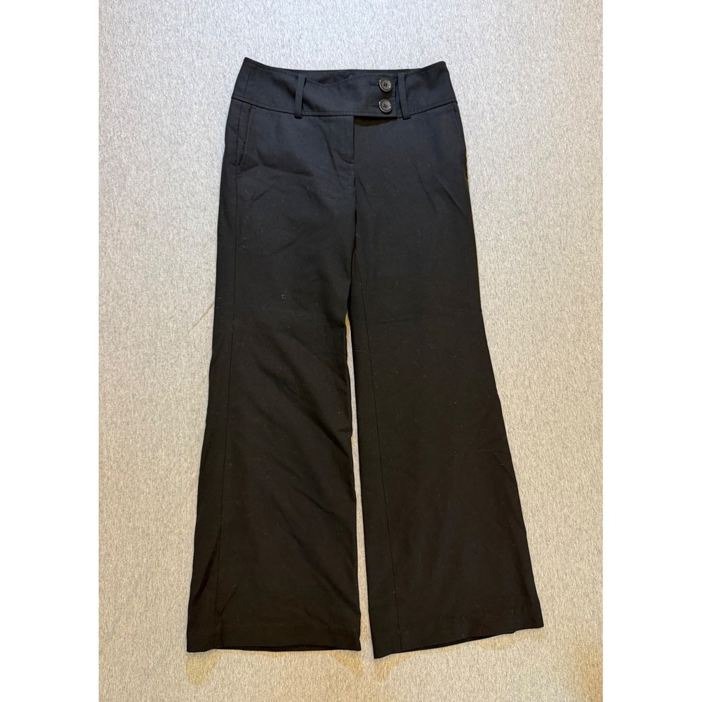 Ann Taylor Lindsay Black Wide Leg Stretch Dress Pants Trousers Sz 2